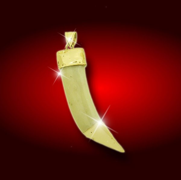 Plain white Horn Pendant