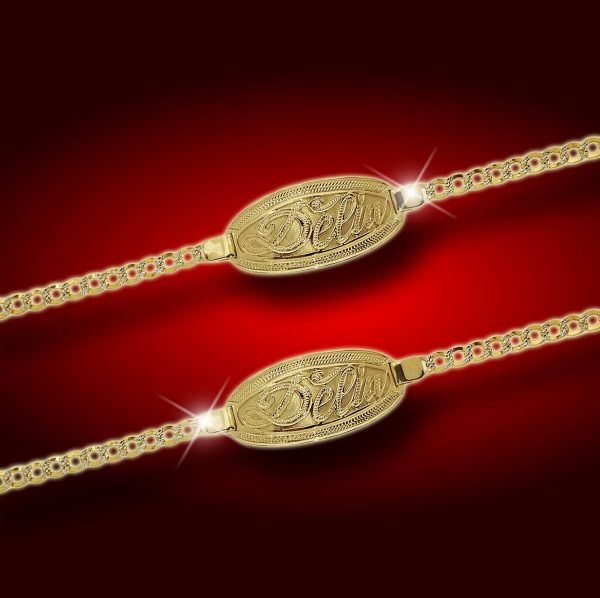 Raised Name Anklet