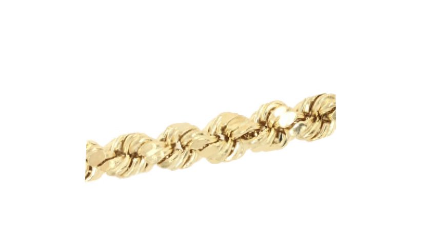 Rope Link Gold Chain 5 Sizes – Palm Jewelry