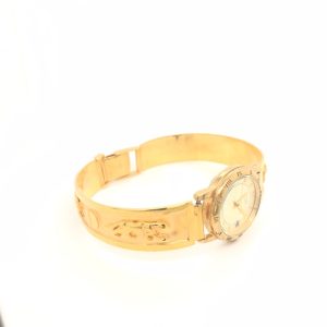 Ladies Panama Panther Full Gold Watch Round Shape