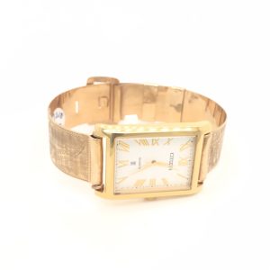 Men Panama Full Gold Watch Rectangle Shape