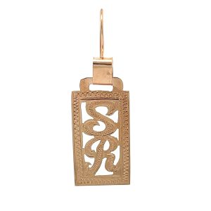 Panamanian Gold Double Initial Earrings Box Design